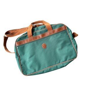 Vintage 90s Ralph Lauren Canvas Green Bag